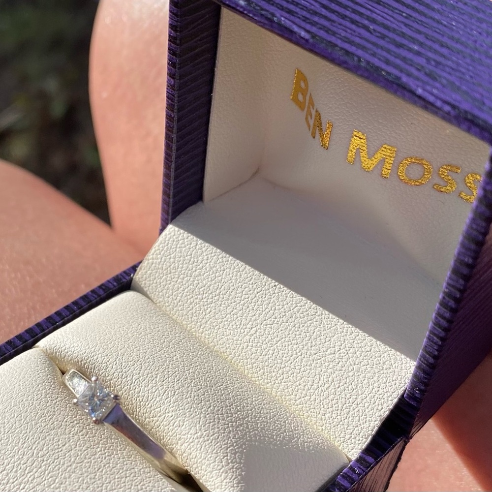 14k white gold Ben Moss Canadian Ice diamond engagement ring size 6.5